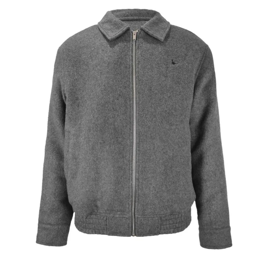 Men's York Wool Long Sleeve Bomber Jacket