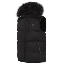 Men's 2 Zip Double Layered Sherpa Lined Hooded Gilet