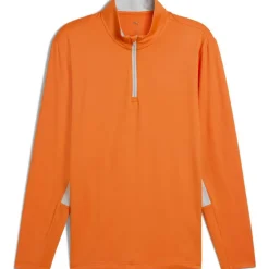 Men's 1/4 Zip Long Sleeve Performance Polo Shirt