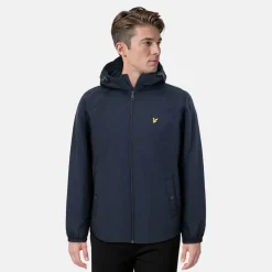 Men's Zip Through Cotton Wind Resistant Long Sleeve Hooded Rain Anorak