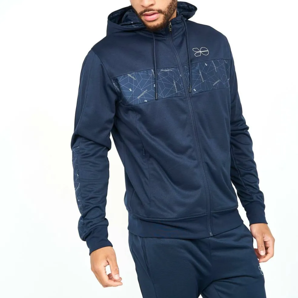 Pyramid Zip Through Hoodie Mens