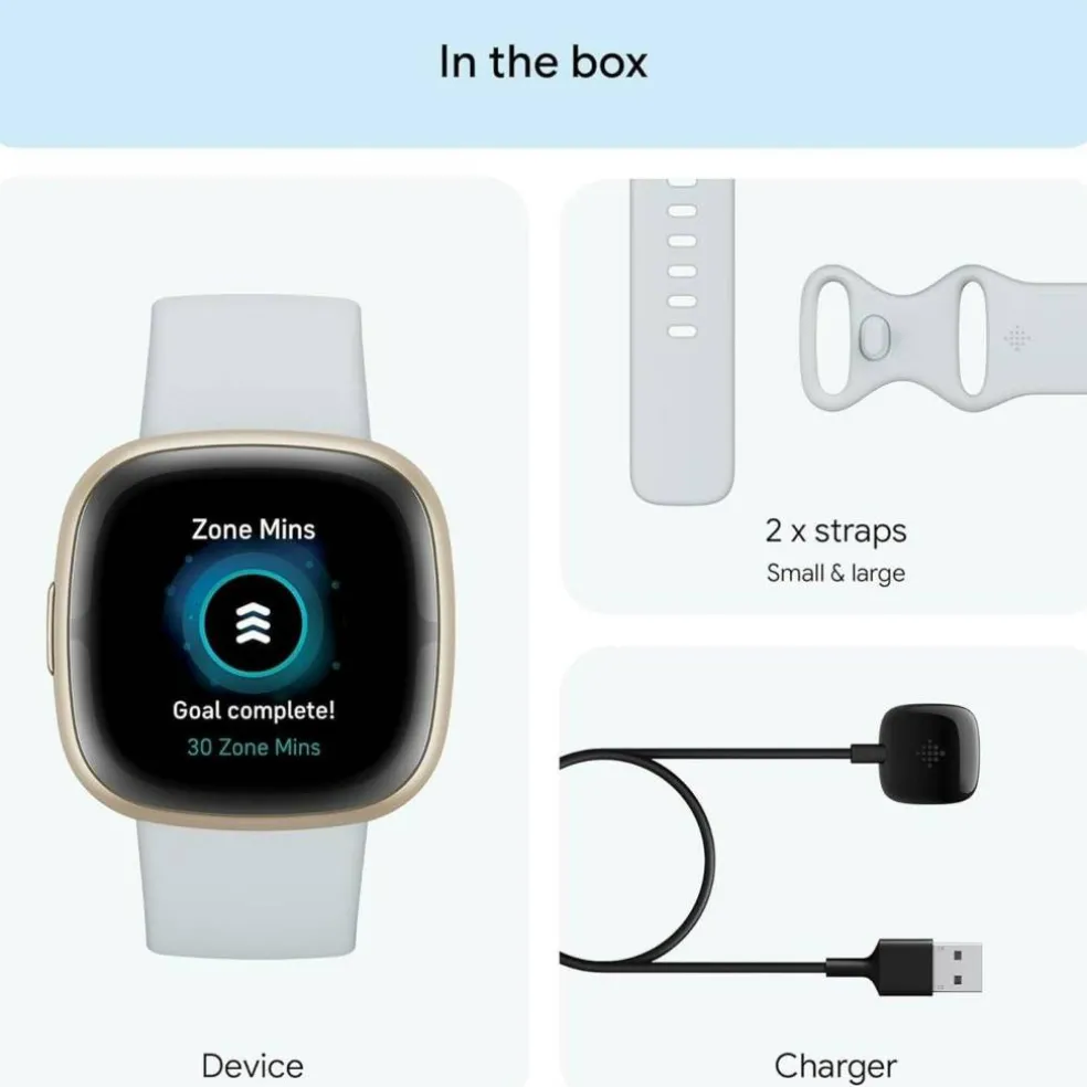 Sense 2 Health and Fitness Smartwatch with built-in GPS advanced health features up to 6 days batt