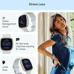 Sense 2 Health and Fitness Smartwatch with built-in GPS advanced health features up to 6 days batt