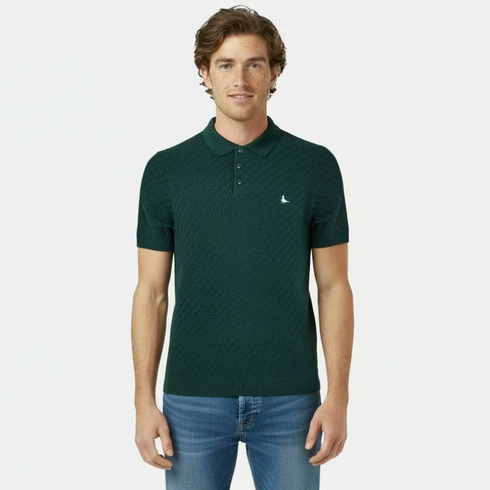 Short Sleeve Knit Polo Men
