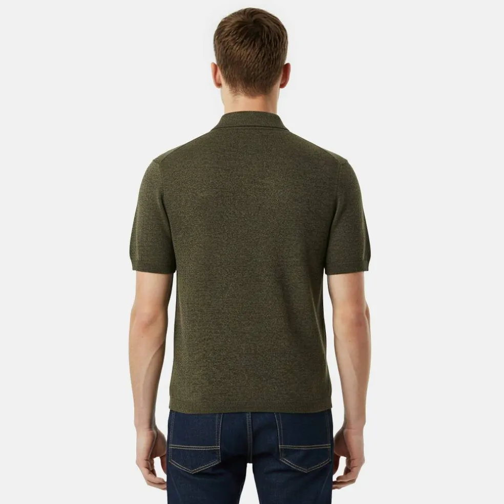 Short Sleeve Zip Knit Polo