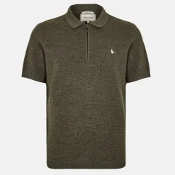 Short Sleeve Zip Knit Polo
