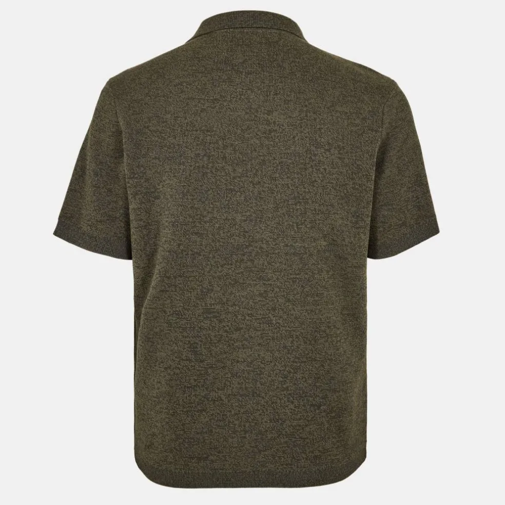 Short Sleeve Zip Knit Polo