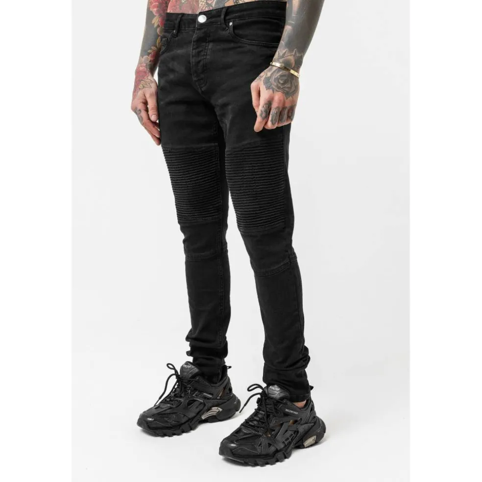 Skinny Biker Jean Black