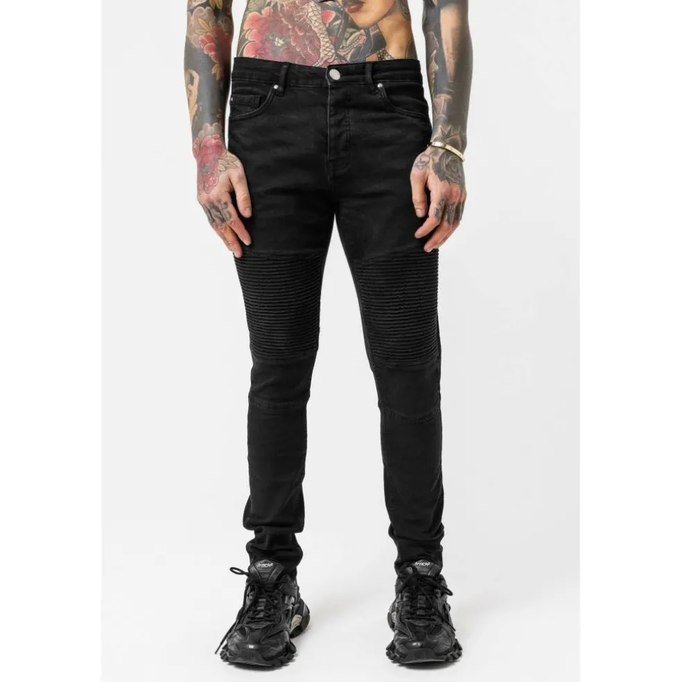 Skinny Biker Jean Black