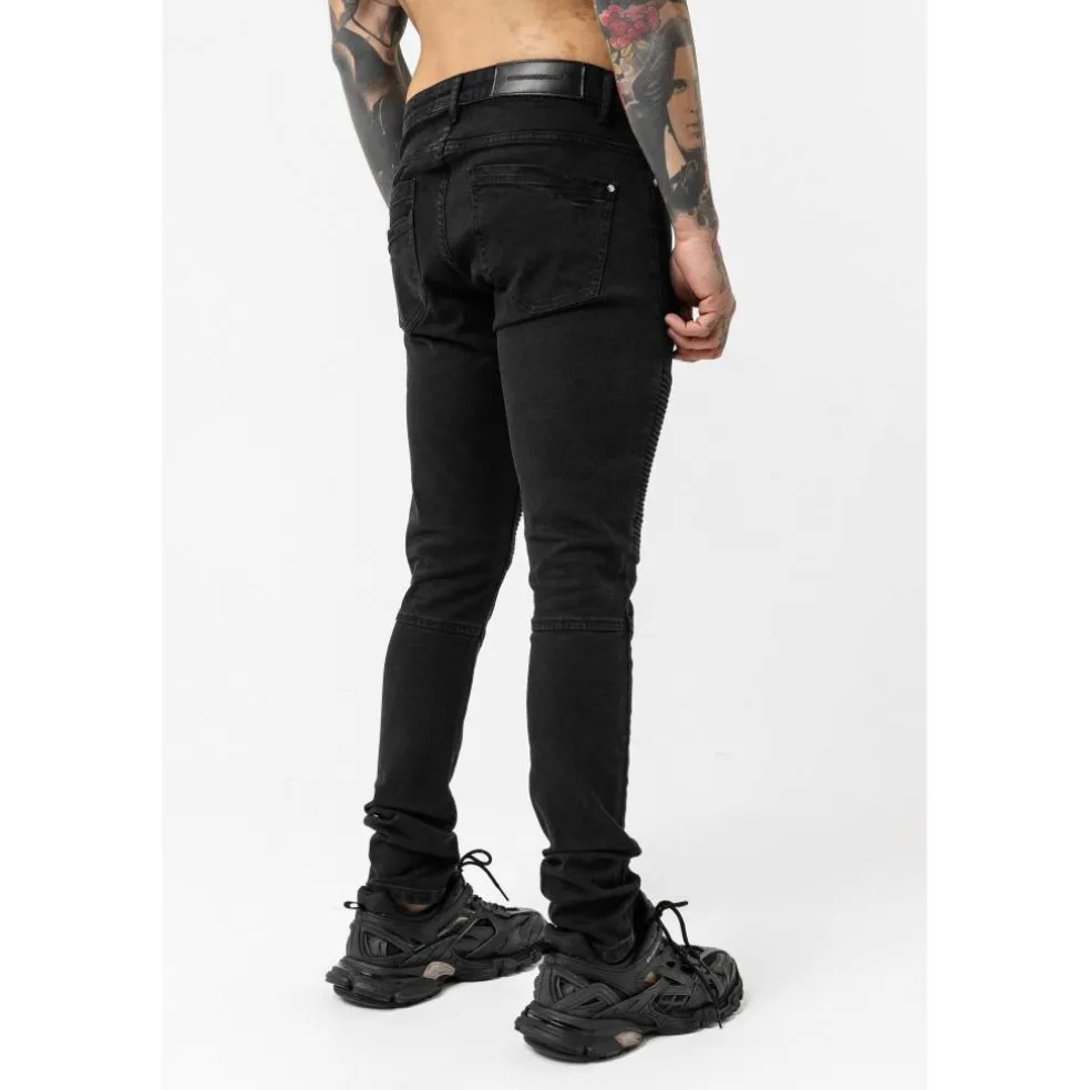 Skinny Biker Jean Black