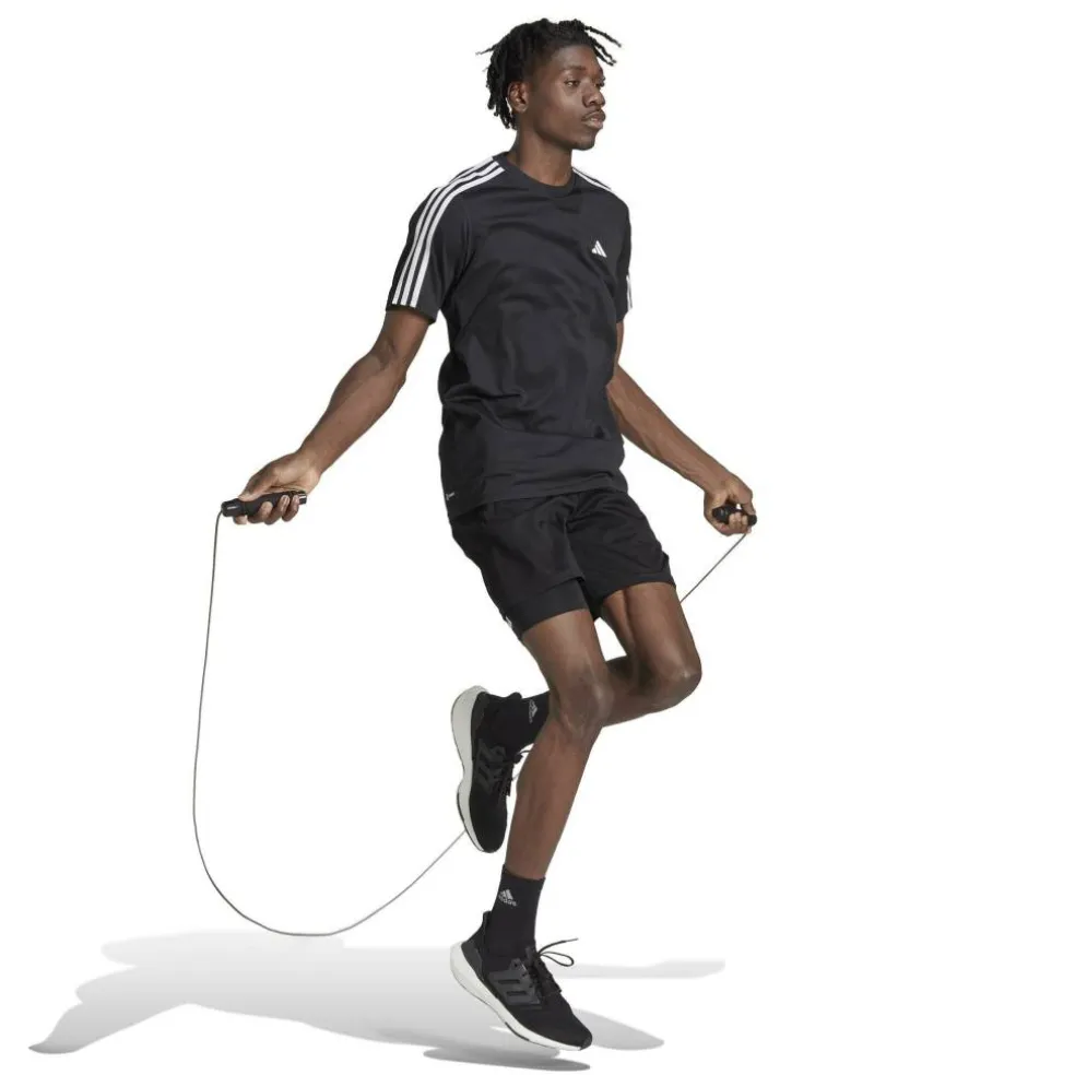 3 Stripe Essentials Training T-Shirt Mens