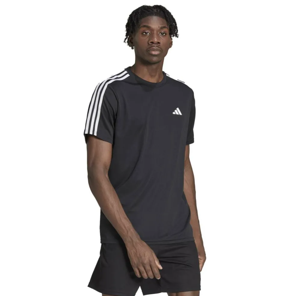 3 Stripe Essentials Training T-Shirt Mens