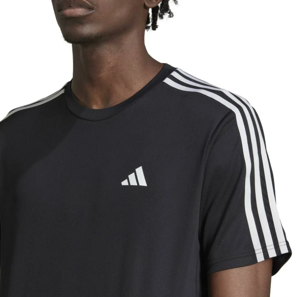 3 Stripe Essentials Training T-Shirt Mens
