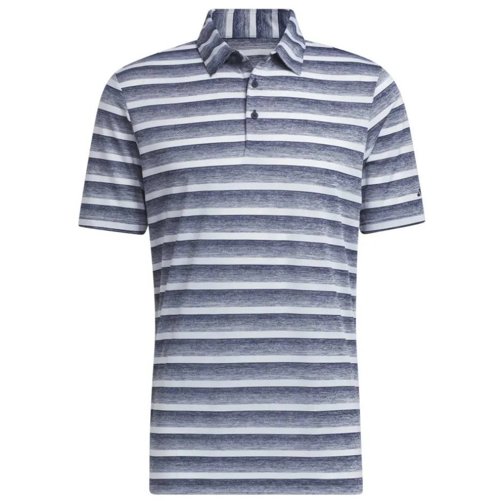 Two-Color Striped Golf Polo Shirt Mens