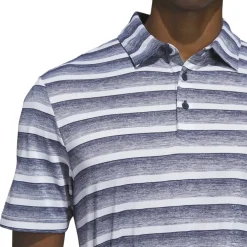 Two-Color Striped Golf Polo Shirt Mens