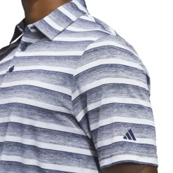 Two-Color Striped Golf Polo Shirt Mens