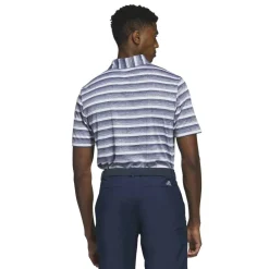 Two-Color Striped Golf Polo Shirt Mens