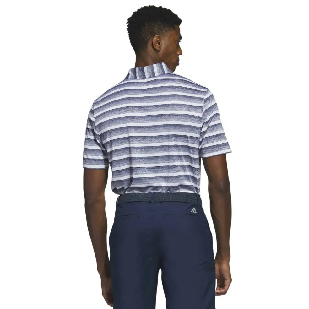 Two-Color Striped Golf Polo Shirt Mens