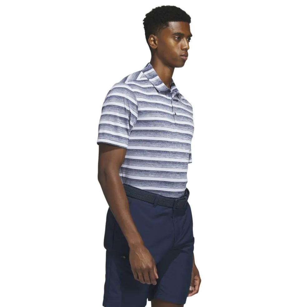 Two-Color Striped Golf Polo Shirt Mens