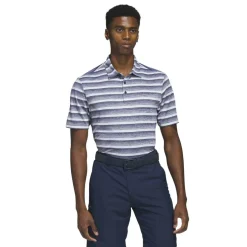 Two-Color Striped Golf Polo Shirt Mens