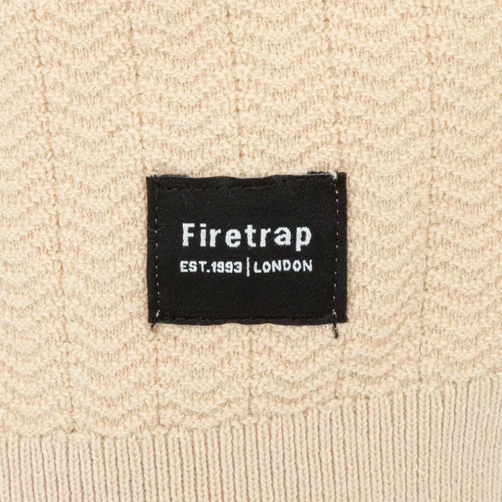 1/4 Zip Short Sleeve Ribbed Knit Polo