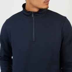 Charcoal Mens Funnel Neck Zip Sweatshirt