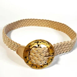Cream Woven-Belt