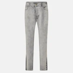 Grey Wash Skinny Jean with Stripe
