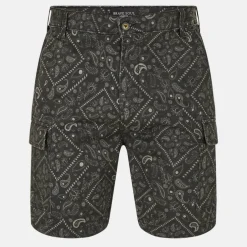 Mens Bandana Print Cargo Shorts