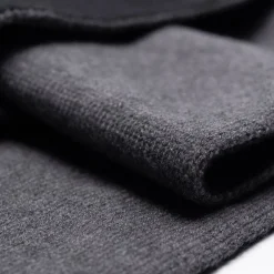 Men's Black Knitted Midweight Scarf