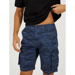Mens Cotton Shorts with All Over Palm Tree Print